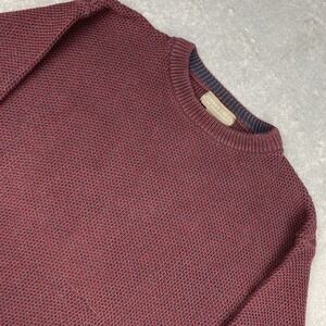 Vtg Timber Creek Wrangler Sweater Mens L Red Crewneck Cotton‎ Honeycomb Textured